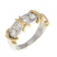 K18YG/PT ダイヤモンド リング 0.54CT