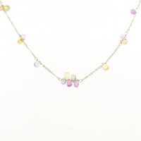 K14YG サファイヤ ネックレス 拡散処理未検査