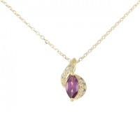 K18YG ガーネット ネックレス 0.30CT