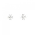 PT フラワー ダイヤモンド ピアス 0.20CT