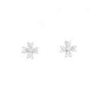 PT フラワー ダイヤモンド ピアス 0.20CT