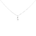 K18WG スター ダイヤモンド ネックレス 0.02CT