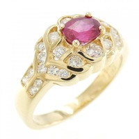 K18YG ルビー リング 0.62CT