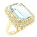 18KYG アクアマリン リング 5.47CT