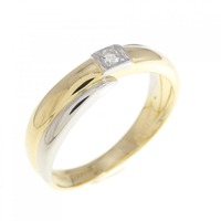 K18YG/PT ダイヤモンド リング 0.03CT