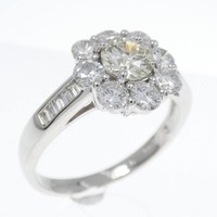 PT フラワー ダイヤモンド リング 0.701CT