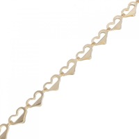 K14YG ハート ブレスレット