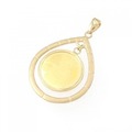 【新品】K18YG枠 コイン ペンダント