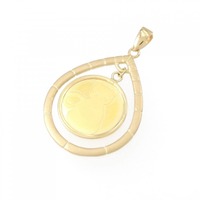 【新品】K18YG枠 コイン ペンダント