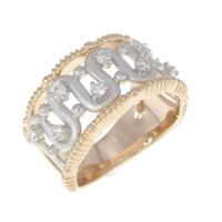 K18PG/PT ダイヤモンド リング 0.20CT