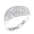PT パヴェ ダイヤモンド リング 0.75CT