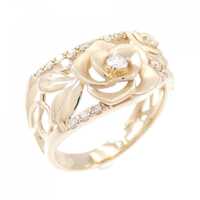 K18PG ローズ ダイヤモンド リング 0.23CT