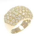 K18YG パヴェ ダイヤモンド リング 3.00CT