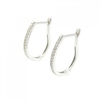 K10WG ダイヤモンド ピアス 0.16CT