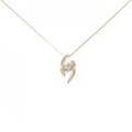 K18PG/750PG ダイヤモンド ネックレス 0.10CT
