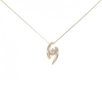 K18PG/750PG ダイヤモンド ネックレス 0.10CT