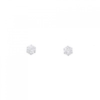PT ソリティア ダイヤモンド ピアス 0.3CT