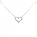 K18PG ハート ダイヤモンド ネックレス 0.50CT