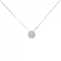 K18WG ダイヤモンド ネックレス 0.10CT