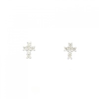 PT クロス ダイヤモンド ピアス