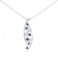 K18WG サファイヤ ネックレス 0.80CT
