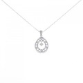 K18WG ダイヤモンド ネックレス 0.25CT