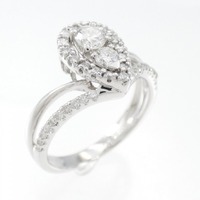 K18WG ダイヤモンド リング 0.24CT