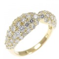 K18YG パヴェ ダイヤモンド リング 1.12CT