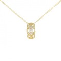 K24YG ダイヤモンド ネックレス 0.13CT