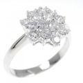 PT フラワー ダイヤモンド リング 0.74CT