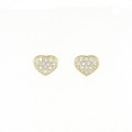 【リメイク】K18YG ハート ダイヤモンド ピアス 0.30CT