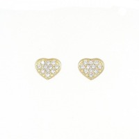 【リメイク】K18YG ハート ダイヤモンド ピアス 0.30CT