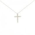 【リメイク】K18YG クロス ダイヤモンド ネックレス 0.25CT