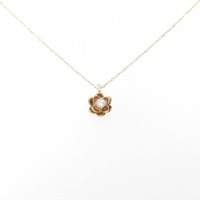 【新品】K18PG/K18YG フラワー ダイヤモンド ネックレス 0.10CT