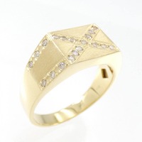 【新品】K18YG ダイヤモンド リング 0.36CT