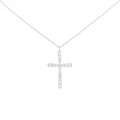 【リメイク】PT クロス ダイヤモンド ネックレス 0.15CT