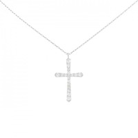 【リメイク】PT クロス ダイヤモンド ネックレス 0.15CT