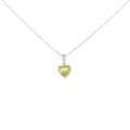 K18WG ハート スフェーン ネックレス 0.85CT