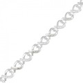 K18WG ハート ダイヤモンド ブレスレット 0.28CT