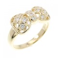K18YG リボン ダイヤモンド リング 0.14CT