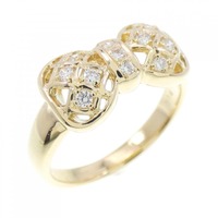 K18YG リボン ダイヤモンド リング 0.14CT