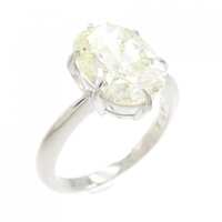 PT ダイヤモンド リング 3.455CT VLY SI2 オーバルカット
