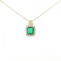 【リメイク】K18YG エメラルド ネックレス 1.67CT コロンビア産