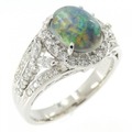 PT ブラックオパール リング 1.01CT