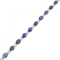 K18WG サファイヤ ブレスレット 6.34CT