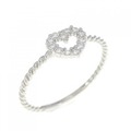 【リメイク】PT ハート ダイヤモンド リング 0.10CT