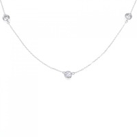 K18WG ダイヤモンド ネックレス 0.773CT