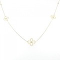 K18YG フラワー ダイヤモンド ネックレス 0.16CT