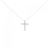 【リメイク】PT クロス ダイヤモンド ネックレス 0.25CT