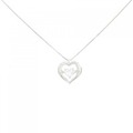 K18WG ハート ダイヤモンド ネックレス 0.342CT